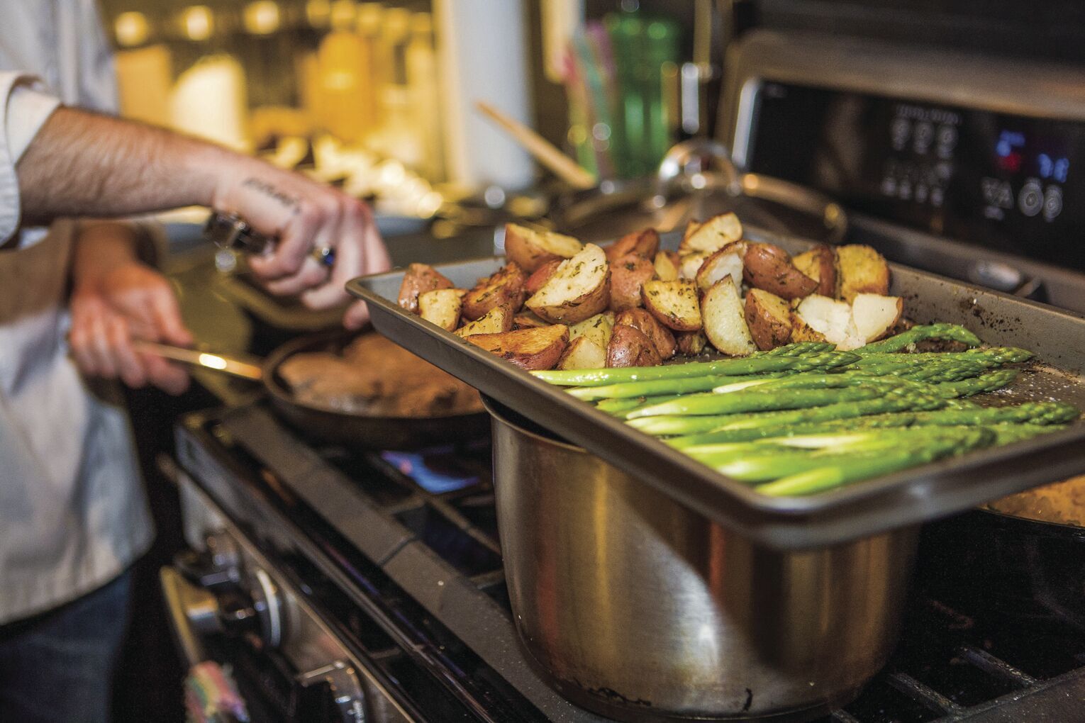 Roast the veggies.
